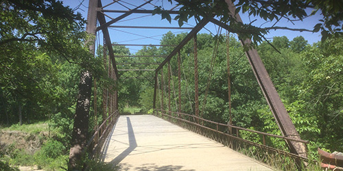 Old Truss Bridge Plaque in Elk Falls, Kansas