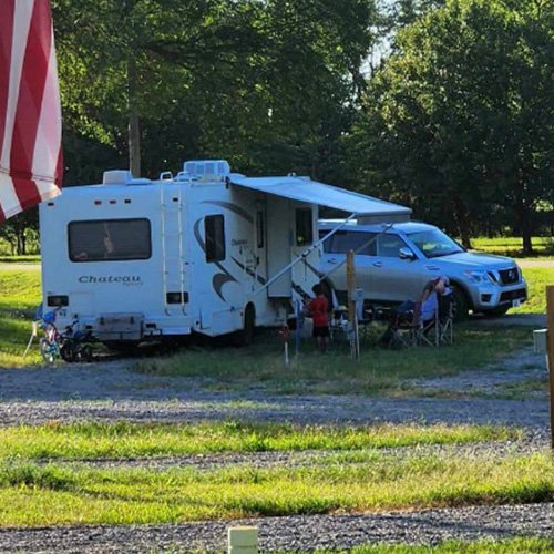 RV setup at Elk Falls RV Park